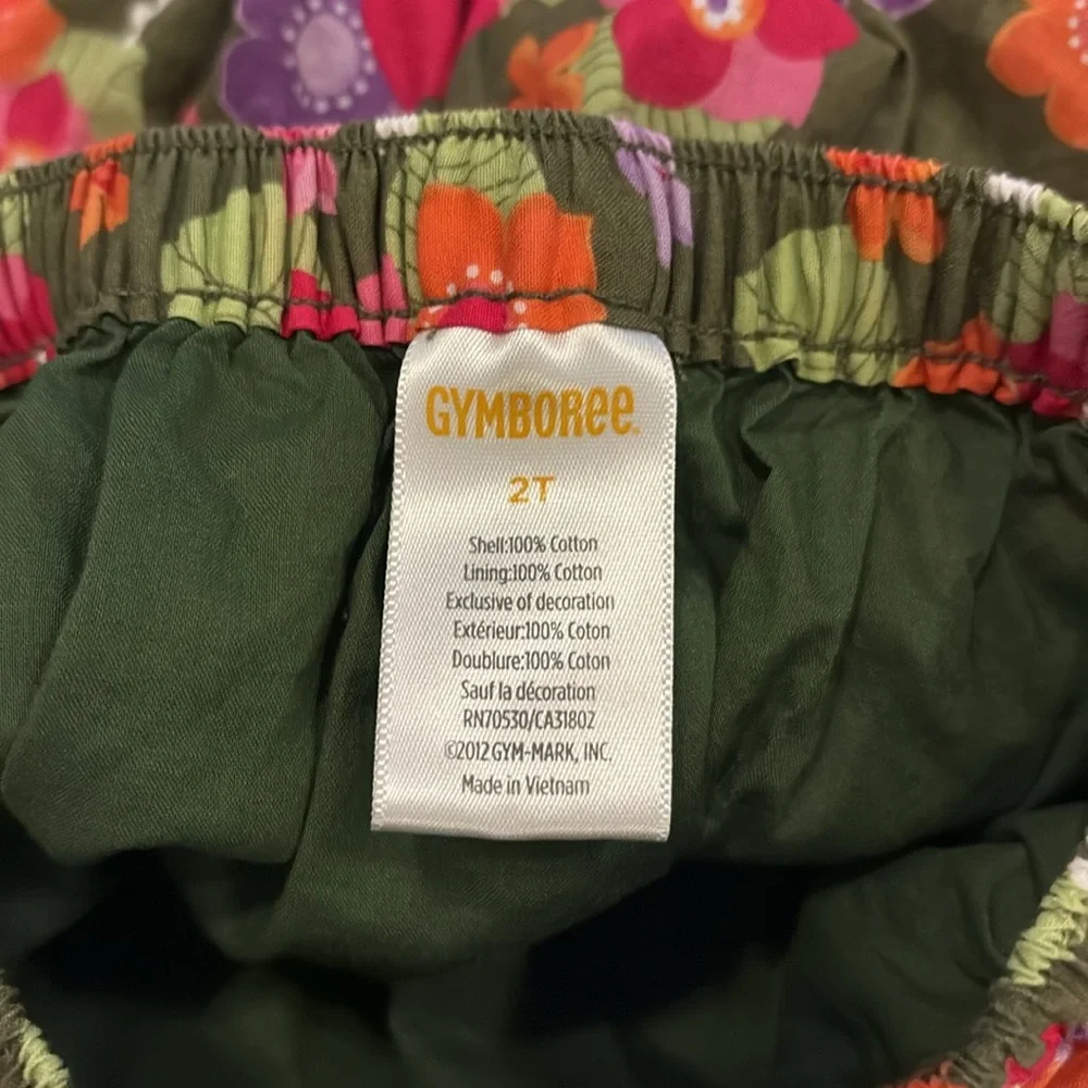 Gymboree floral lined skirt size 2T